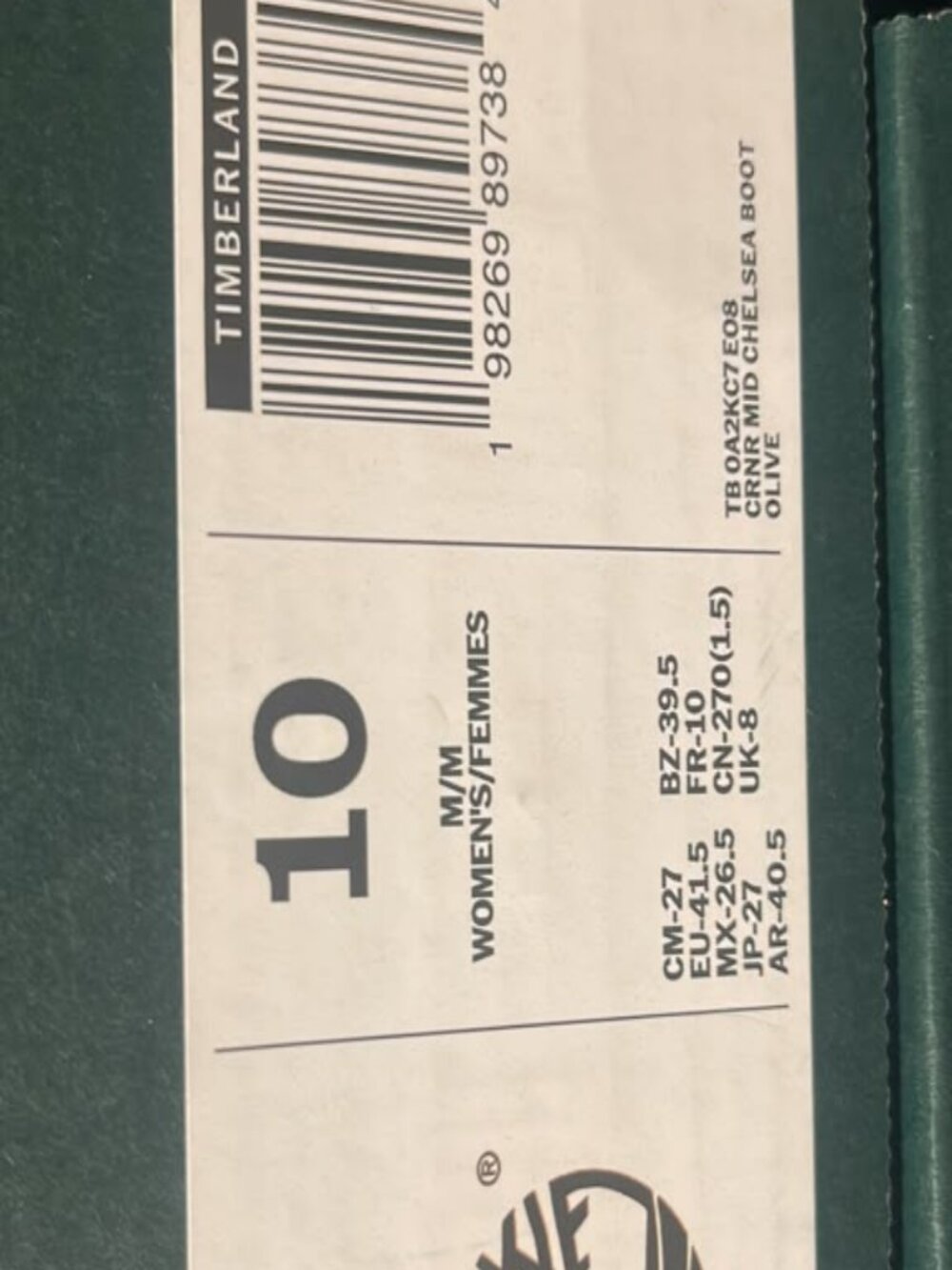 TIMBERLAND WOMEN'S CARNABY ROW MID CHELSEA BOOT OLIVE A2KC7-EO8 ALL SIZES - Picture 10 of 11